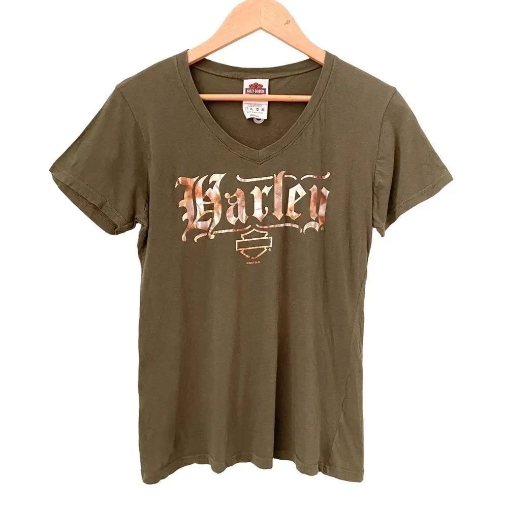 NEW Harley-Davidson Basic V-neck Tee Panama City Beach, Florida in Size Medium
